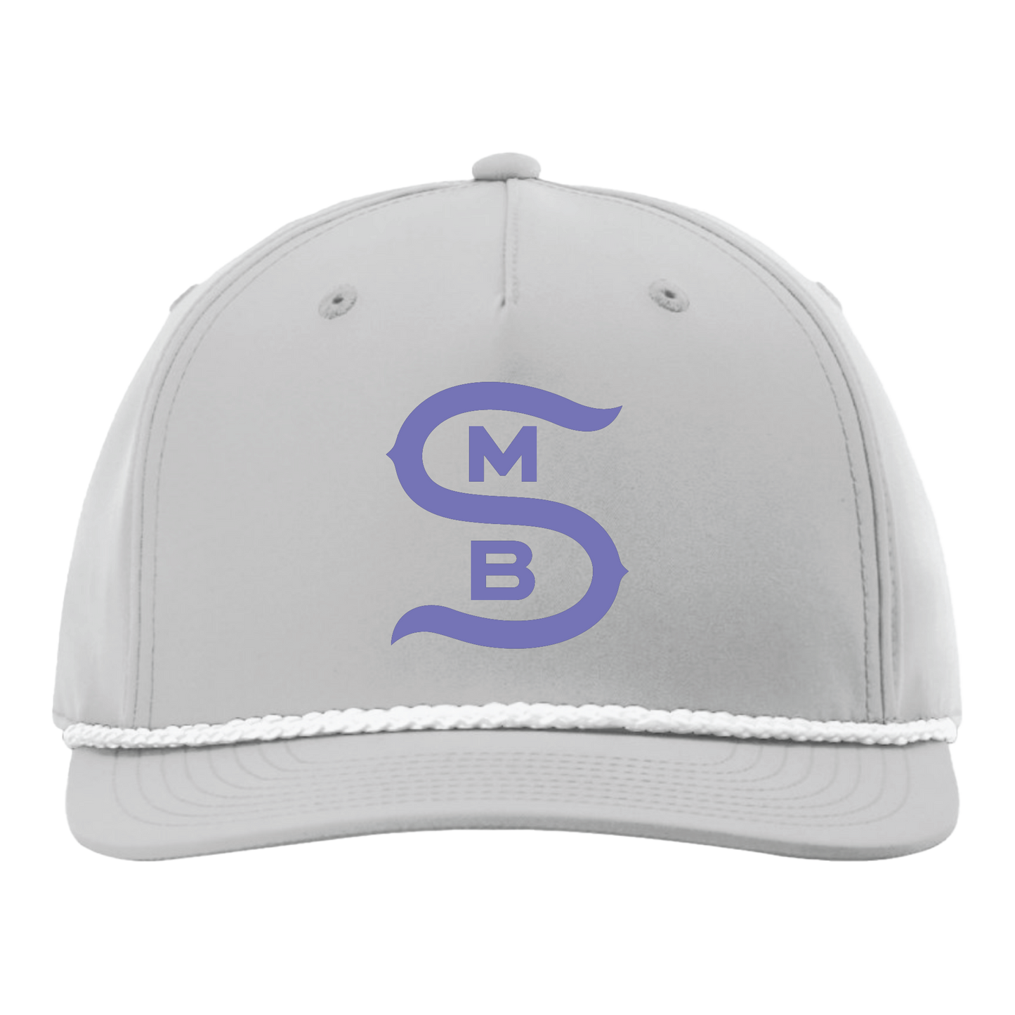 Light Gray w/ White Rope SMB 5-Panel Classic Rope Hat