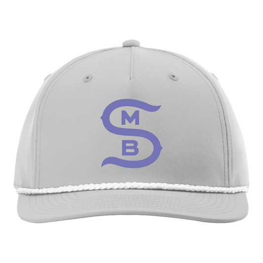 Light Gray w/ White Rope SMB 5-Panel Classic Rope Hat