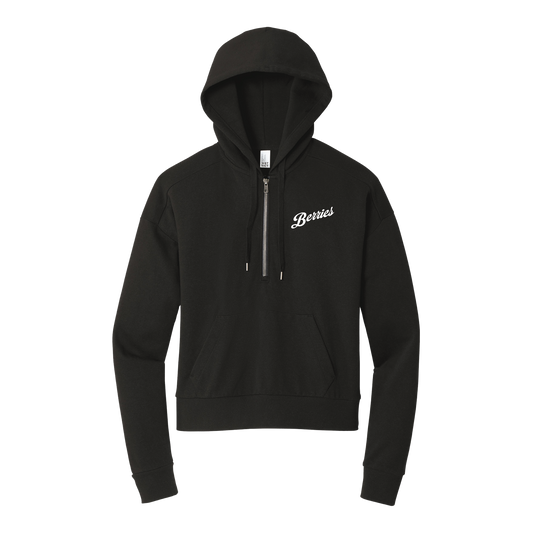 Berries Ladies Quarter Zip | Black