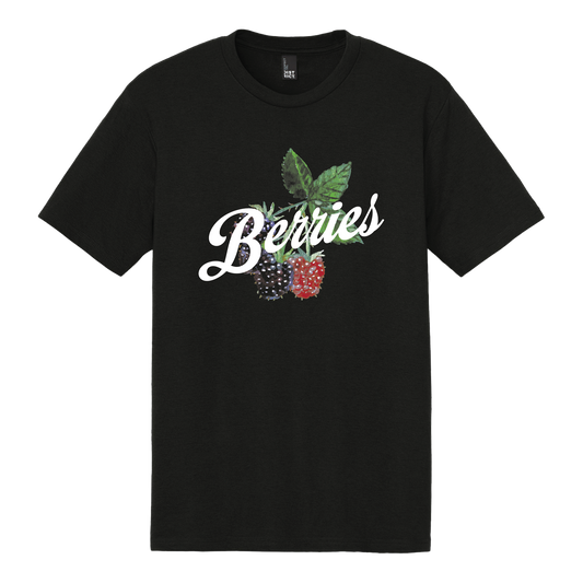 Berries Cursive T-Shirt | Black