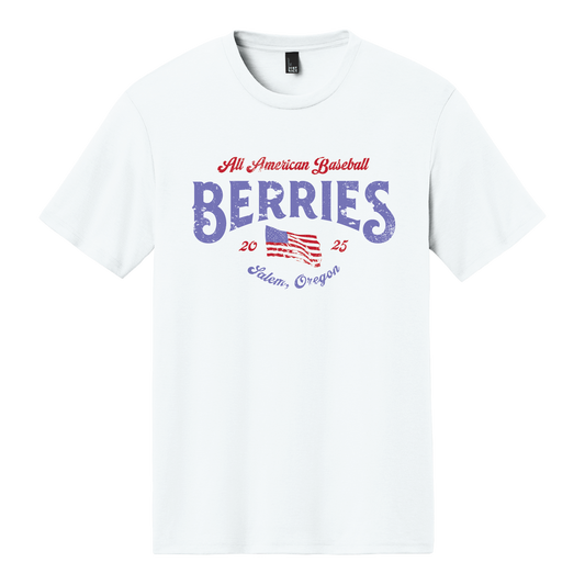 All American Baseball Unisex Tee | White