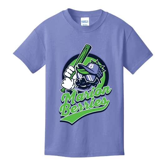 YOUTH TEE - Marion Berries w/ Batting Dingle Tee | Violet