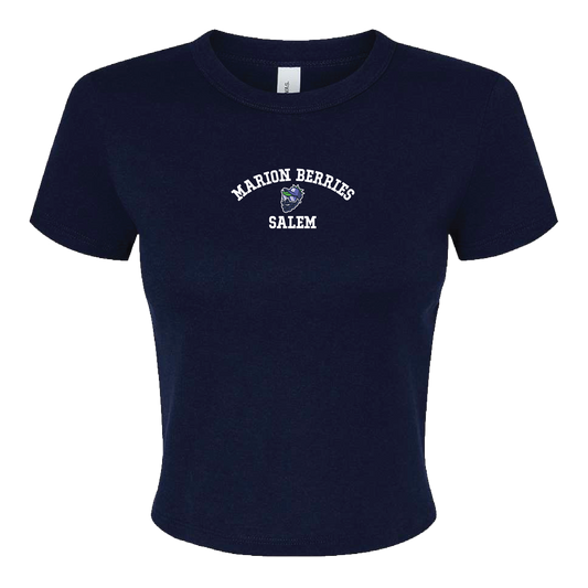Marion Berries Salem, OR Women's Micro Rib Tee | Solid Navy Blend